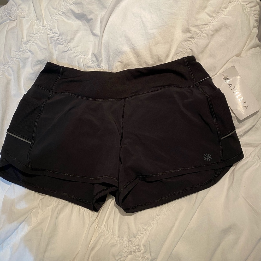 Black athleta “ready set go short”
